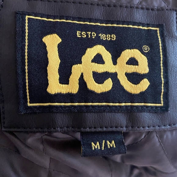 Lee Women’s Sherpa Collated Faux Leather Jacket Dark Brown, Medium - Picture 6 of 8